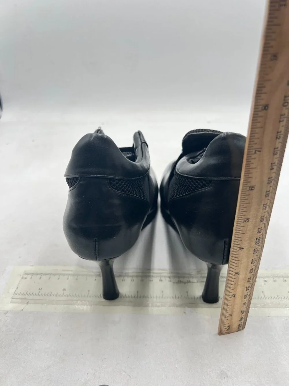 Black Women's Beathable Mesh Sneaker Pull On Stiletto High Heels Stylish Pumps_4